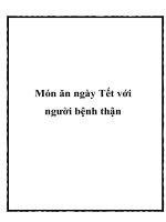 Món ăn ngày Tết với người bệnh thận pot