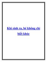 Khi sinh ra, bé không chỉ biết khóc pdf