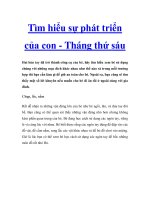 Tìm hiểu sự phát triển của con - Tháng thứ sáu docx