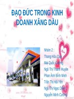 đề tài đạo đức trong kinh doanh xăng dầu