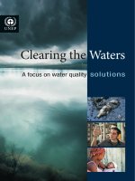 Clearing the Waters: A focus on water quality solut ions pptx