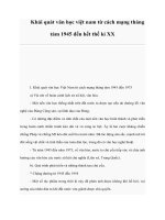 Khái quát văn học việt nam từ cách mạng tháng tám 1945 đến hết thế kỉ XX doc