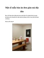 Một số mẫu bàn ăn đơn giản mà độc đáo doc