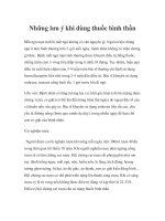 Những lưu ý khi dùng thuốc bình thần pot