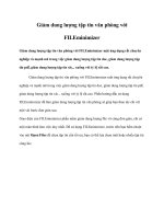 Giảm dung lượng tập tin văn phòng với FILEminimiz ppt