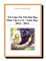 Tài Liệu Ôn Thi Đại Học Môn Vật Lí 12 - Năm Học 2012 - 2013 ppt