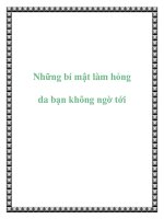 Những bí mật làm hỏng da bạn không ngờ tới doc