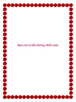 Rau cải trị tiểu đường, thiếu máu. pptx