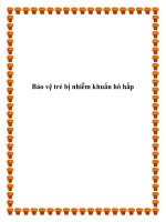 Bảo vệ trẻ bị nhiễm khuẩn hô hấp potx