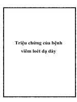 Triệu chứng của bệnh viêm loét dạ dày ppt