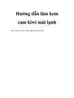 Hướng dẫn làm kem cam kiwi mát lạnh potx