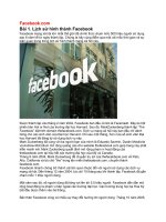 Lịch sử hình thành Facebook doc