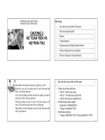 bài giảng kế toán tiền và nợ phải thu - đại học mở tp hồ chí minh