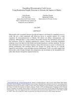 Expanding Microenterprise Credit Access: Using Randomized Supply Decisions to Estimate the Impacts in Manila * ppt