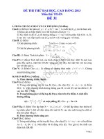 Đề thi thử đại học 2013 Môn Toán khối B Đề 31 pot