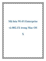Mã hóa Wi-Fi Enterprise và 802.1X trong Mac OS X pot
