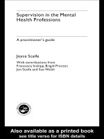 Supervision in the Mental Health Professions: A practitioner’s guide pdf