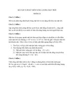 bài tập cuối kỳ môn năng lượng mặt trời