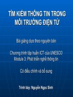 Bài giảng Tìm kiếm thông tin trong môi trường điện tử pptx