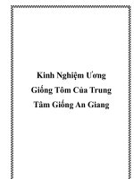 Kinh Nghiệm Ương Giống Tôm Của Trung Tâm Giống An Giang pot