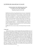 ĐÁNH GIÁ KHẢ NĂNG TIẾP NHẬN CHẤT THẢI CỦA ĐẦM CẦU HAI, THỪA THIÊN HUẾ potx