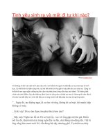 tình yêu sinh ra và mất đi tự khi nào