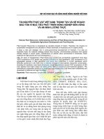 Tài nguyên thực vật Việt Nam: Thành tựu và kế hoạch bảo tồn vì mục tiêu phát triển nông nghiệp bền vững và an ninh lương thực pdf
