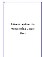 Giám sát uptime của website bằng Google Docs pptx