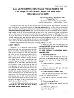 GÂY MÊ TĨNH MẠCH ĐƠN THUẦN TRONG THÔNG TIM CAN THIỆP Ở TRẺ EM MẮC BỆNH TIM BẨM SINH: HIỆU QUẢ VÀ TAI BIẾN pdf