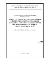BÁO CÁO KHOA HỌC cấp NHÀ nước - nghiên cứu ứng dụng công nghệ bao gói điều biến khí (modified atmosphere packaging – map) nhằm nâng cao giá trị một số loại rau quả xuất khẩu  và tiêu dùng trong nước
