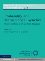 Probability and Mathematical Genetics potx