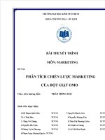 Phân tích chiến lược marketing của bột giặt OMO