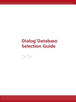 Dialog® Database Selection Guide ppt