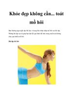 Khỏe đẹp không cần... toát mồ hôi pdf