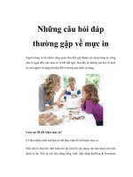 Những câu hỏi đáp thường gặp về mực in docx