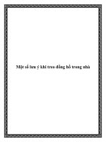 Một số lưu ý khi treo đồng hồ trong nhà pdf