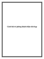 Cách bài trí phòng khách diện tích hẹp pptx