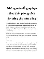 Những món đồ giúp bạn theo đuổi phong cách layering cho mùa đông ppt