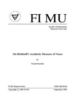 On Birkhoff’s Aesthetic Measure of Vases by Tomáš Staudek docx