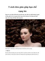 5 cách đơn giản giúp hạn chế rụng tóc docx