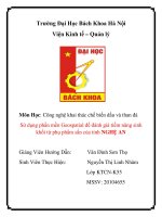 báo cáo sử dụng phần mền geospatial để đánh giá tiềm năng sinh khối từ phụ phẩm sắn của tỉnh nghệ an