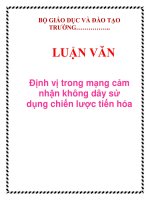 LUẬN VĂN: Định vị trong mạng cảm nhận không dây sử dụng chiến lược tiến hóa pdf