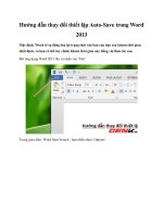 Hướng dẫn thay đổi thiết lập Auto-Save trong Word 2013 ppt