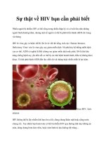 Sự thật về HIV bạn cần phải biết pptx