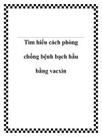 Tìm hiểu cách phòng chống bệnh bạch hầu bằng vacxin docx