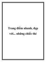 Trang điểm nhanh, đẹp với... những chiếc thẻ pptx