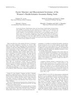 Factor Structure and Measurement Invariance of the Women’s Health Initiative Insomnia Rating Scale docx