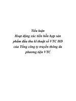 Tiểu luận Hoạt động xúc tiến hỗn hợp sản phẩm đầu thu kĩ thuật số VTC HD của Tổng công ty truyền thông đa phương tiện VTC pptx
