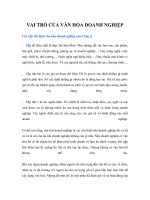 VAI TRÒ CỦA VĂN HÓA DOANH NGHIỆP pdf