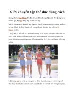 6 lời khuyên tập thể dục đúng cách docx